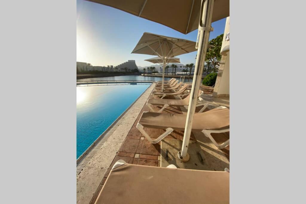 Haverim Ba'Lagouna Amazing Duplex 3Br Front Sea Appartement Eilat Buitenkant foto